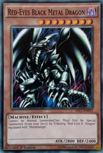 Red-Eyes Black Metal Dragon - MIL1-EN035 - Common - 1st Edition - YuGiOh