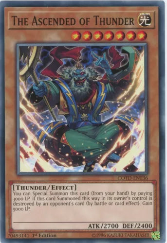 The Ascended of Thunder - COTD-EN036 - Common - Unlimited Edition - YuGiOh