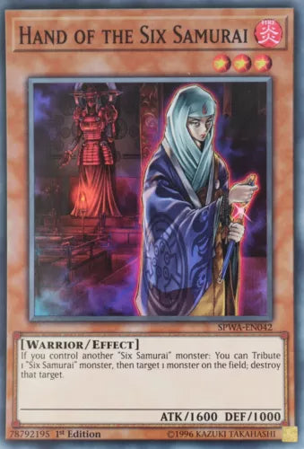 Hand of the Six Samurai - SPWA-EN042 - Super Rare - 1st Edition - YuGiOh