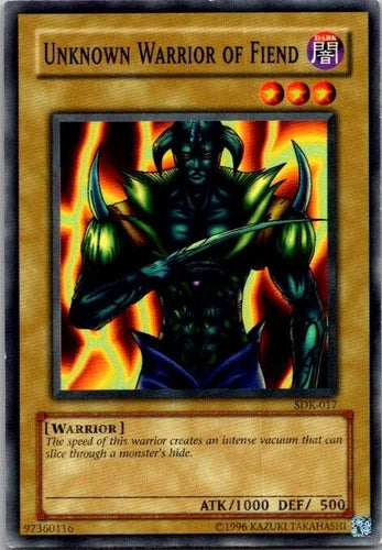 Unknown Warrior of Fiend - SDK-017 - Common - Unlimited Edition - YuGiOh LP