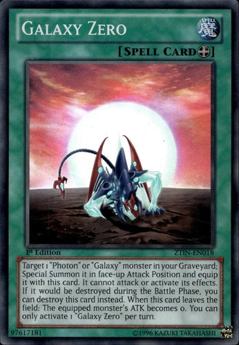 Galaxy Zero - ZTIN-EN018 - Super Rare - 1st Edition - YuGiOh