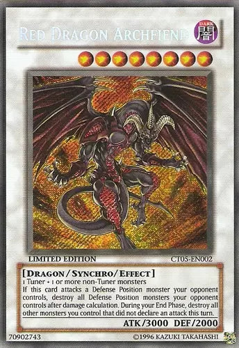 Red Dragon Archfiend - CT05-EN002 - Secret Rare - Limited Edition LP