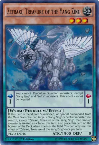 Zefraxi, Treasure of the Yang Zing - PEVO-EN046 - Super Rare - 1st Edition - YuG