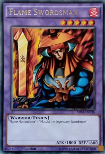Flame Swordsman - MIL1-EN038 - Rare - 1st Edition - YuGiOh