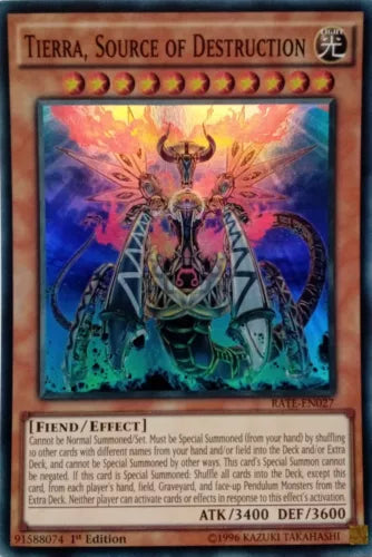 Tierra, Source of Destruction - RATE-EN027 - Super Rare - 1st Edition - YuGiOh