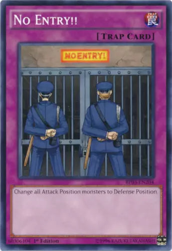 No Entry!! - BP03-EN204 - Shatterfoil - 1st Edition - YuGiOh