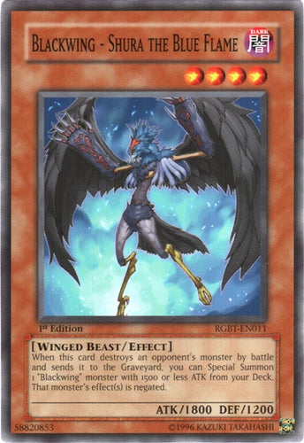 Blackwing - Shura the Blue Flame - RGBT-EN011 - Common - Mixed Editions - YuGiOh