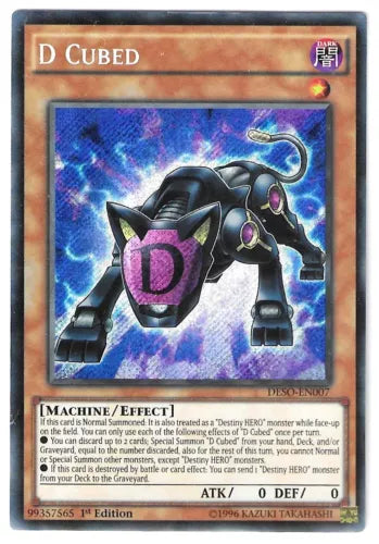 D Cubed - DESO-EN007 - Secret Rare - 1st Edition - YuGiOh