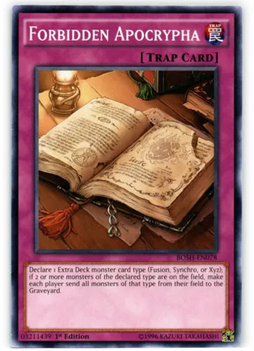 Forbidden Apocrypha - BOSH-EN078 - Common - Unlimited Edition - YuGiOh