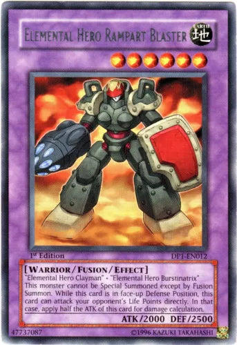 Elemental Hero Rampart Blaster - DP1-EN012 - Rare - Unlimited Edition - YuGiOh