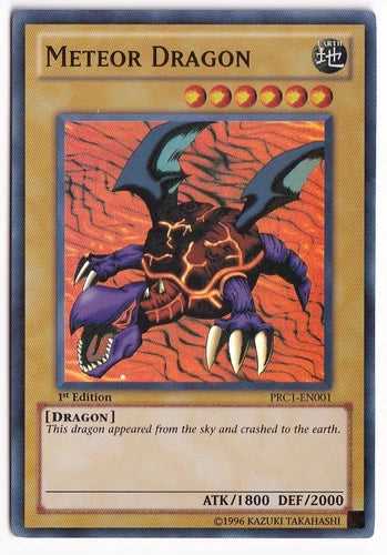 Meteor Dragon - PRC1-EN001 - Super Rare - 1st Edition - YuGiOh LP