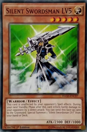 Silent Swordsman LV5 - YGLD-ENC07 - Common - 1st Edition - YuGiOh