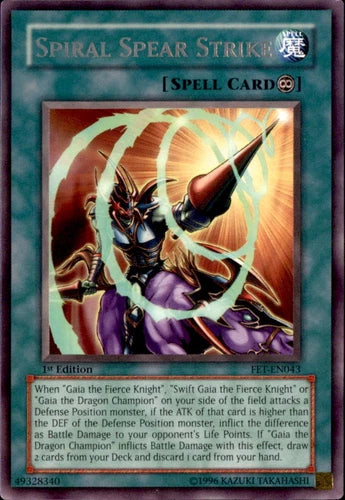 Spiral Spear Strike - FET-EN043 - Rare - 1st Edition - YuGiOh