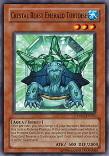 Crystal Beast Emerald Tortoise - DP07-EN003 - Common - Unlimited Edition YuGiOh