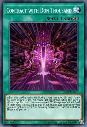 Contract with Don Thousand - DUSA-EN041 - Ultra Rare - 1st Edition - YuGiOh