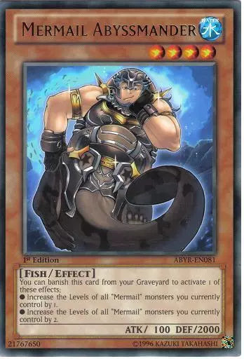 Mermail Abyssmander - ABYR-EN081 - Rare - 1st Edition - YuGiOh