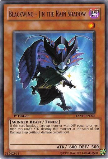 Blackwing - Jin the Rain Shadow - EXVC-EN096 - Rare - 1st Edition - YuGiOh